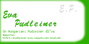 eva pudleiner business card